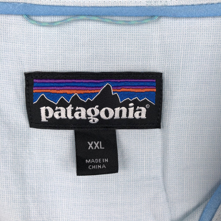 Patagonia 52126SP19 Ripstop Long-Sleeve Fishing Shirt, Men's XXL (approx.) Organic cotton Blue type light blue Vintage Second Hand