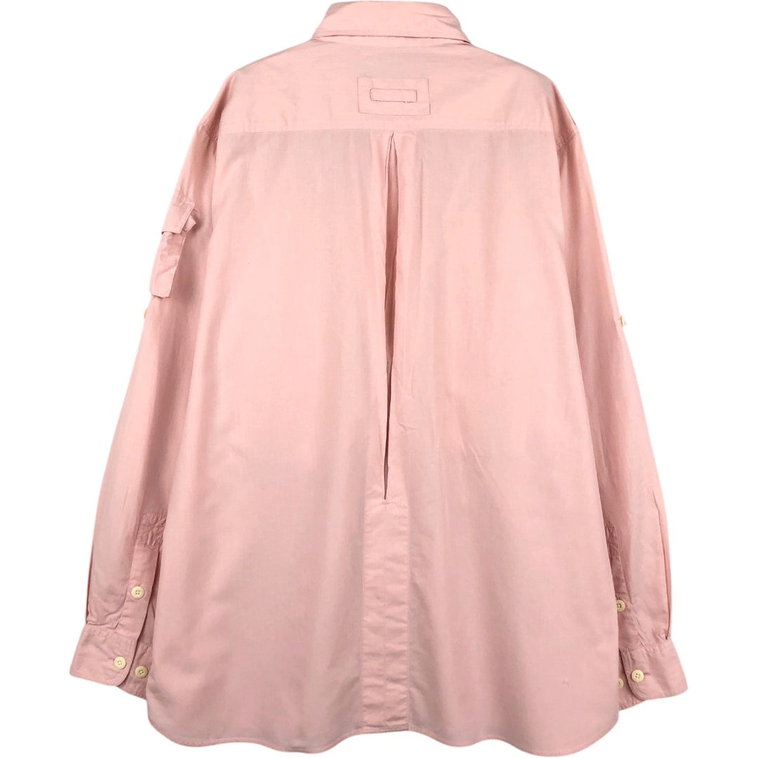ORVIS Long-Sleeve Fishing Shirt, Men's Size M (approx.) cotton pink type Vintage Second Hand