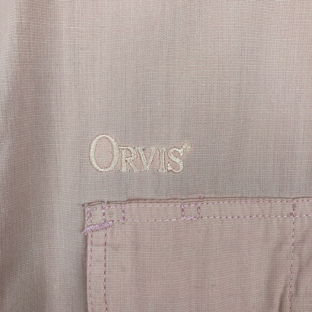 ORVIS Long-Sleeve Fishing Shirt, Men's Size M (approx.) cotton pink type Vintage Second Hand
