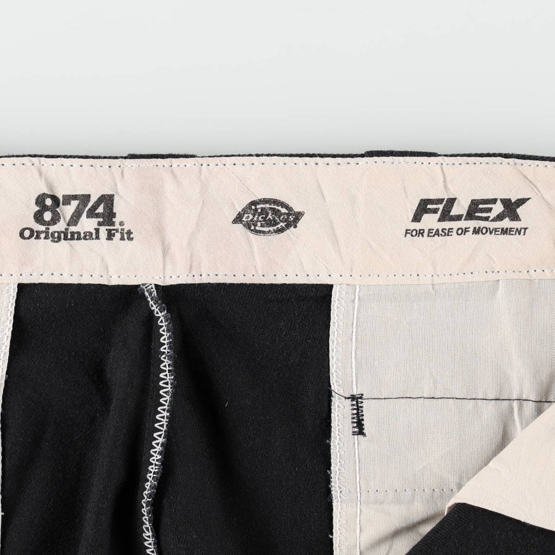 Dickies 874 Flex Original Fit Work Pants, Men's, Size 35 polyester black type Vintage Second Hand