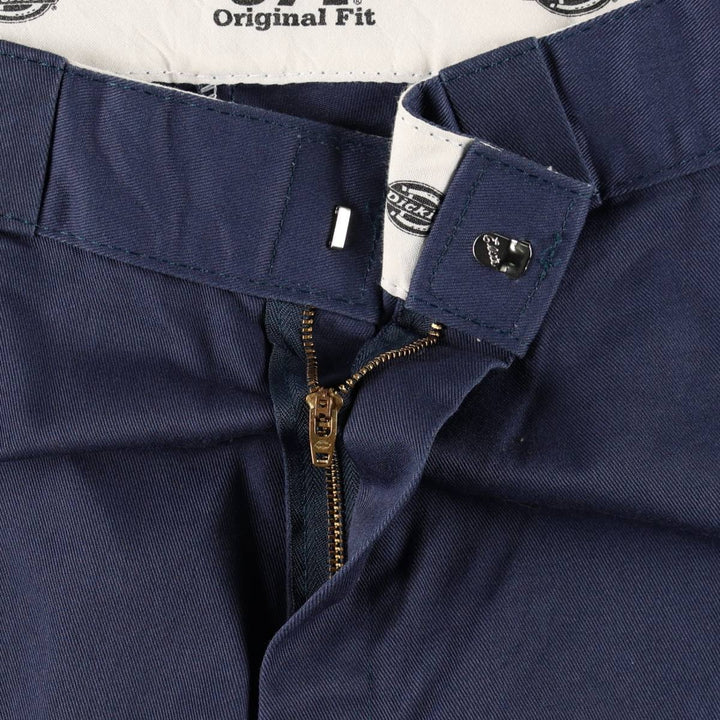 Dickies 874 Original Fit Work Pants, Men's, Size W34 polyester Navy blue Vintage Second Hand