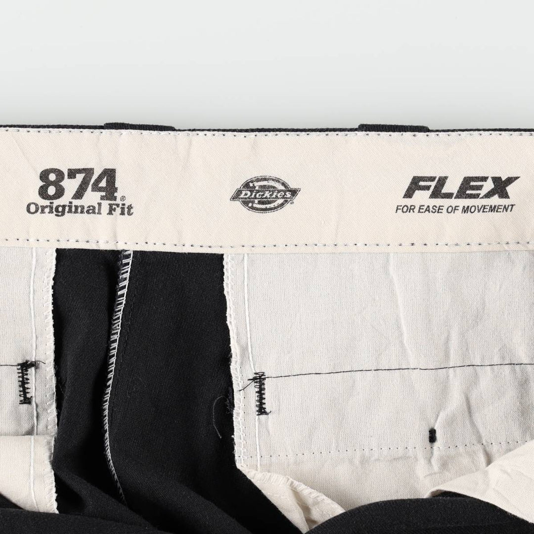 Dickies 874 FLEX ORIGINAL FIT Work Pants for Men, W33 equivalent polyester black type Vintage Second Hand