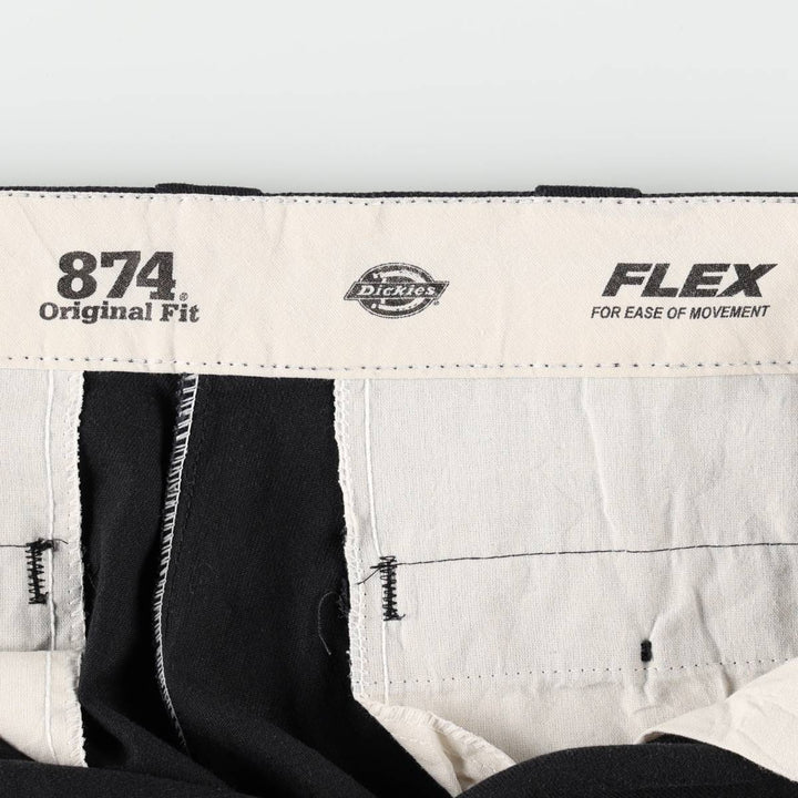Dickies 874 FLEX ORIGINAL FIT Work Pants for Men, W33 equivalent polyester black type Vintage Second Hand