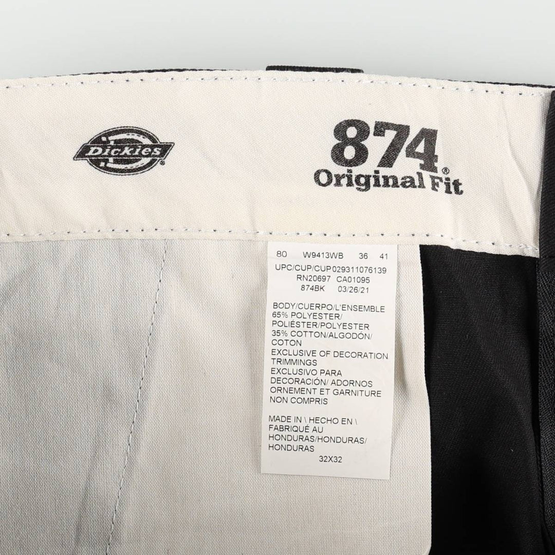 Dickies 874 Original Fit Work Pants, Men's, Size W31 polyester black type Vintage Second Hand