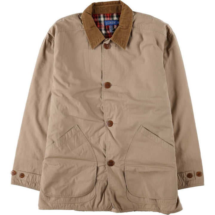 90'S J.Crew Vintage Hunting Jacket, Men's Size L cotton beige type brown Vintage Second Hand