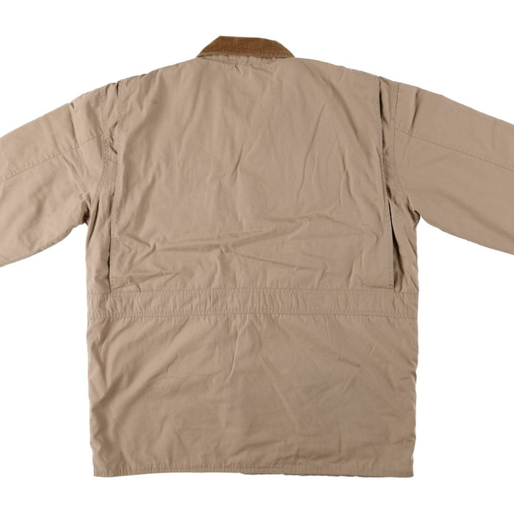 90'S J.Crew Vintage Hunting Jacket, Men's Size L cotton beige type brown Vintage Second Hand
