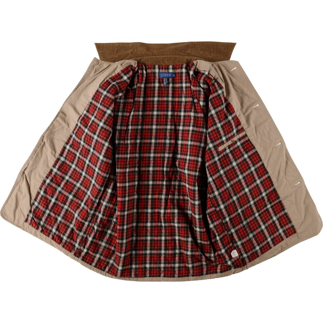 90'S J.Crew Vintage Hunting Jacket, Men's Size L cotton beige type brown Vintage Second Hand