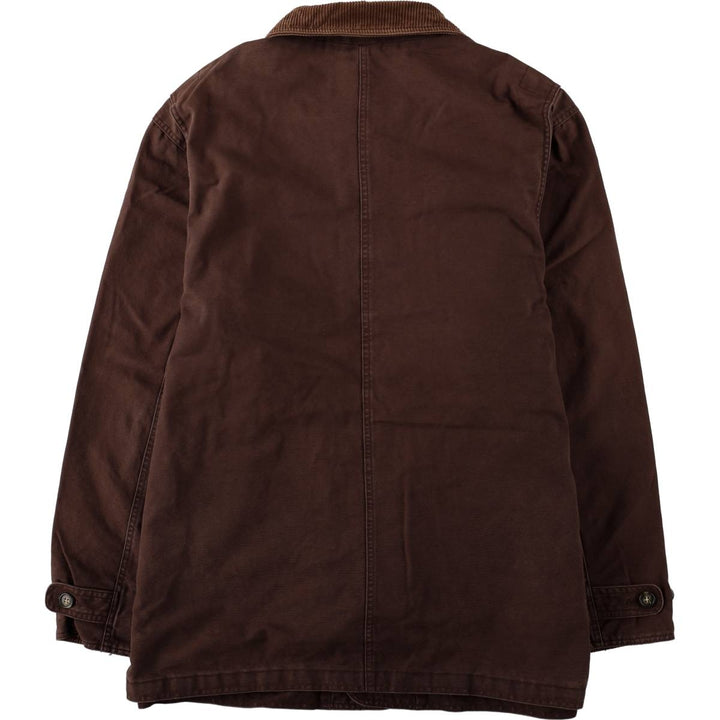 1990'S Lands' End corduroy collar hunting jacket, men's size XL (approx.) cotton brown type Vintage Second Hand