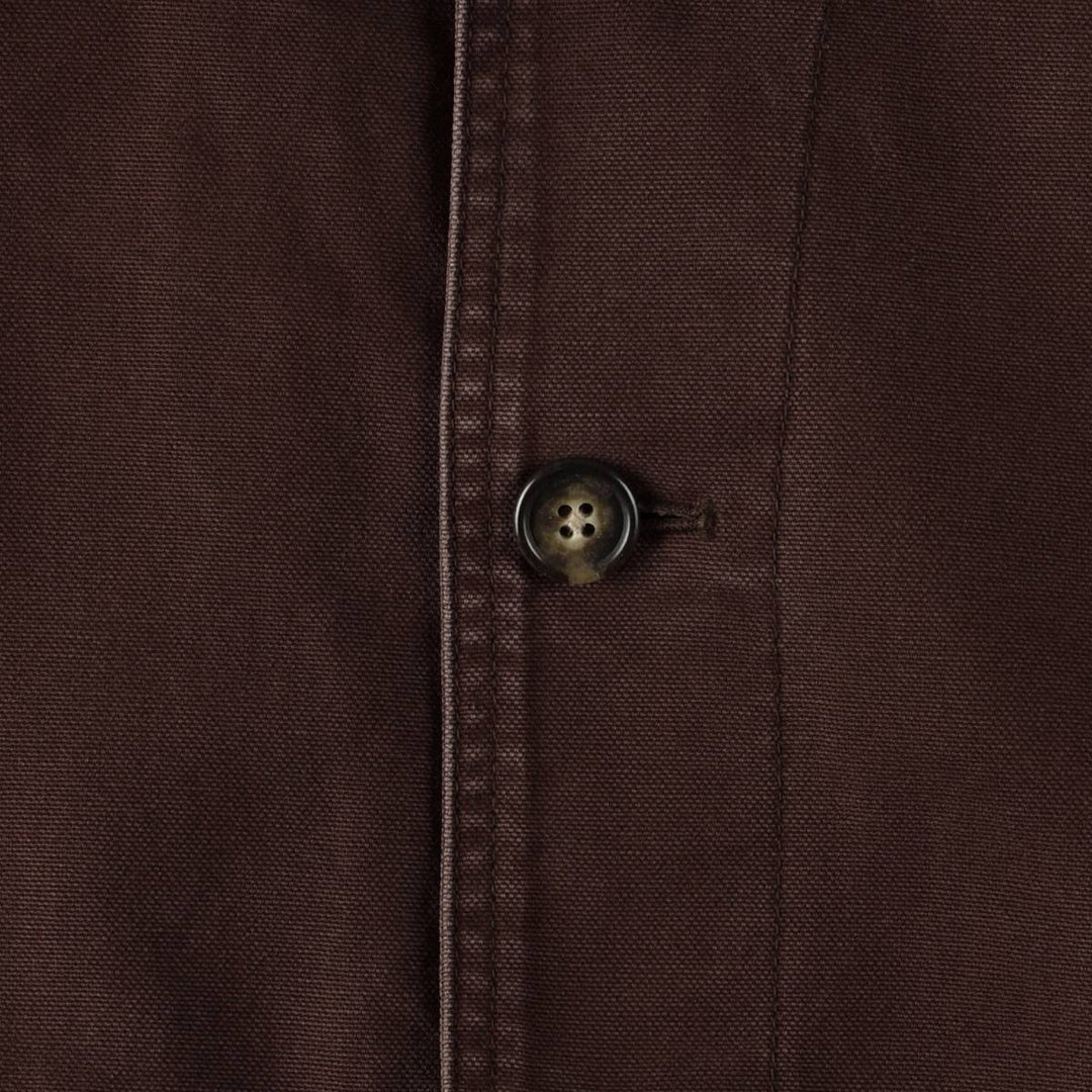 1990'S Lands' End corduroy collar hunting jacket, men's size XL (approx.) cotton brown type Vintage Second Hand