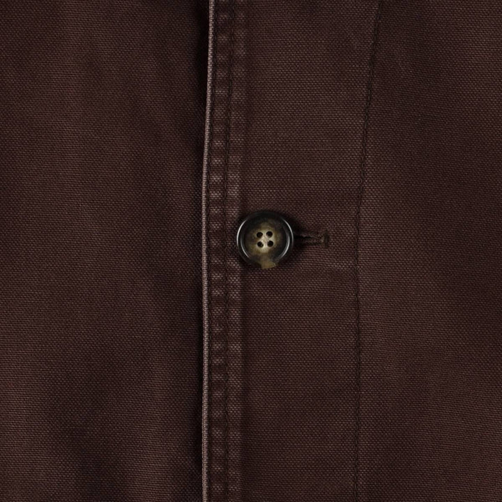 1990'S Lands' End corduroy collar hunting jacket, men's size XL (approx.) cotton brown type Vintage Second Hand