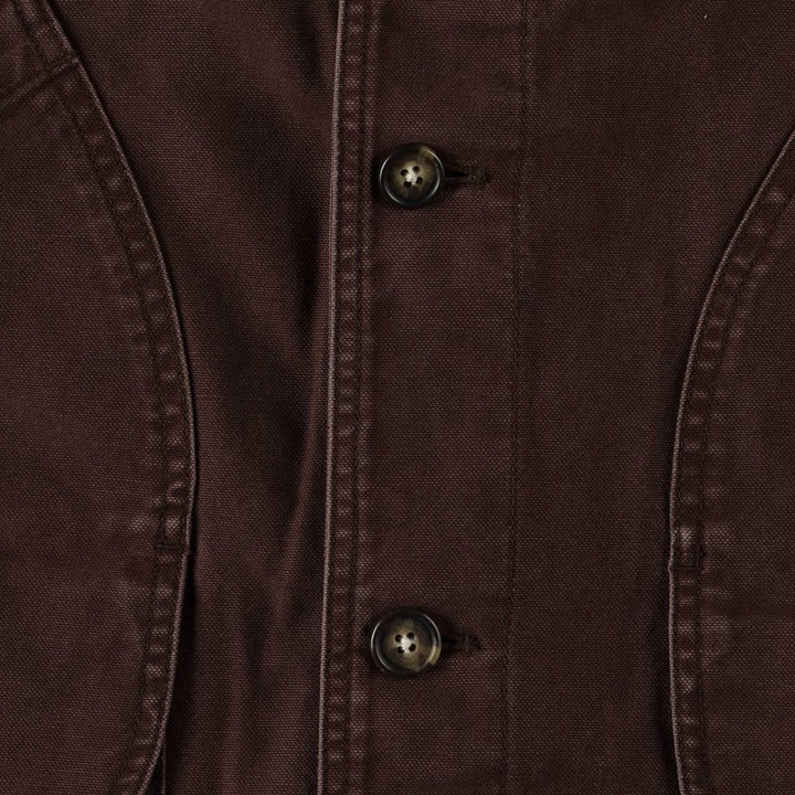 1990'S Lands' End corduroy collar hunting jacket, men's size XL (approx.) cotton brown type Vintage Second Hand