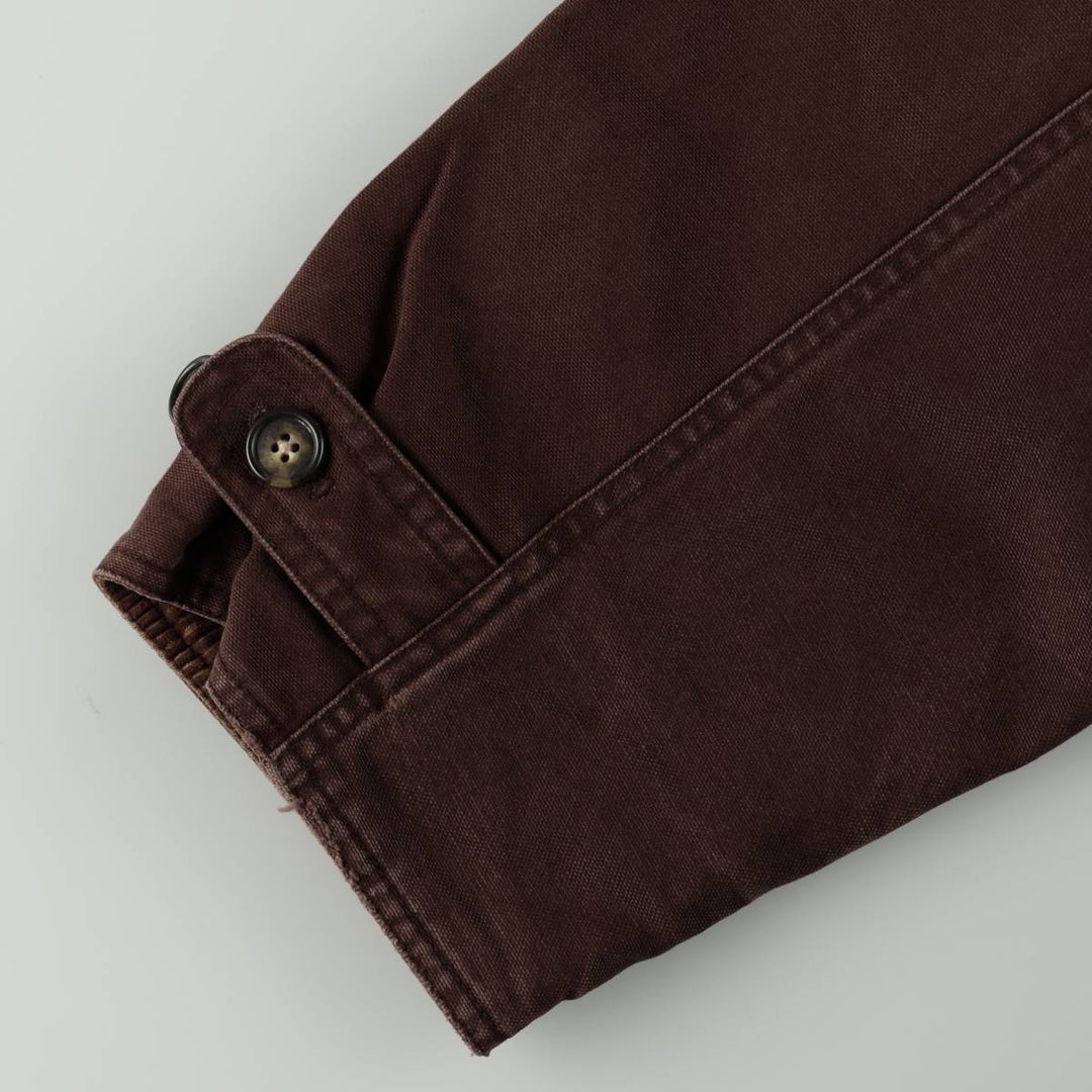 1990'S Lands' End corduroy collar hunting jacket, men's size XL (approx.) cotton brown type Vintage Second Hand