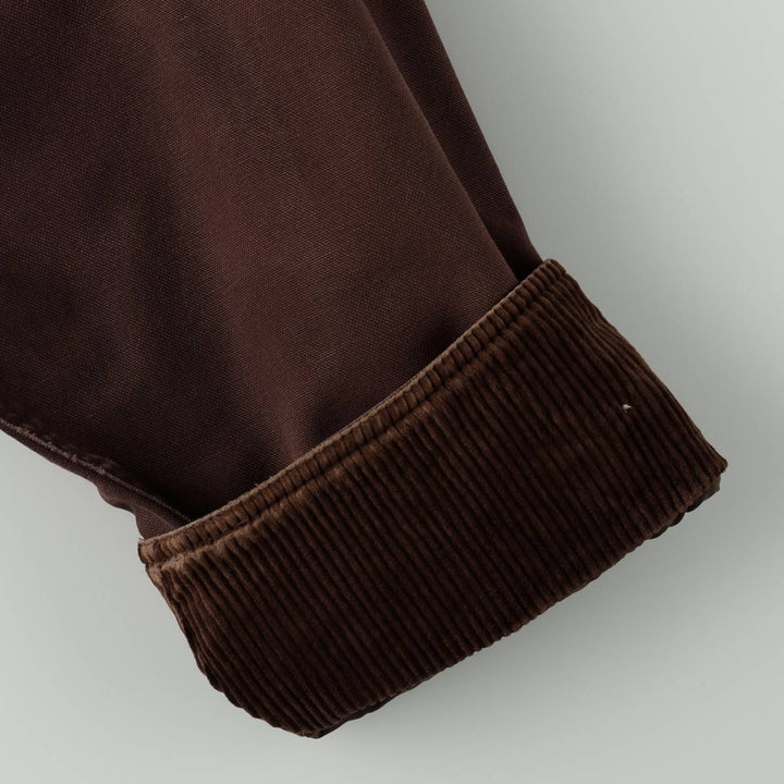 1990'S Lands' End corduroy collar hunting jacket, men's size XL (approx.) cotton brown type Vintage Second Hand