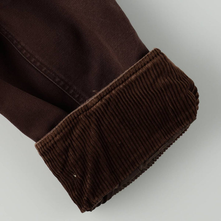 1990'S Lands' End corduroy collar hunting jacket, men's size XL (approx.) cotton brown type Vintage Second Hand