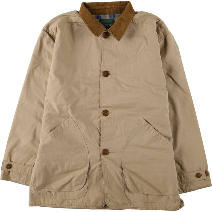 1990'S J.Crew corduroy collar hunting jacket, men's size M equivalent, vintage. cotton Beige type Vintage Second Hand