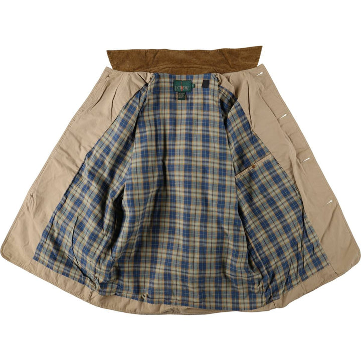 1990'S J.Crew corduroy collar hunting jacket, men's size M equivalent, vintage. cotton Beige type Vintage Second Hand
