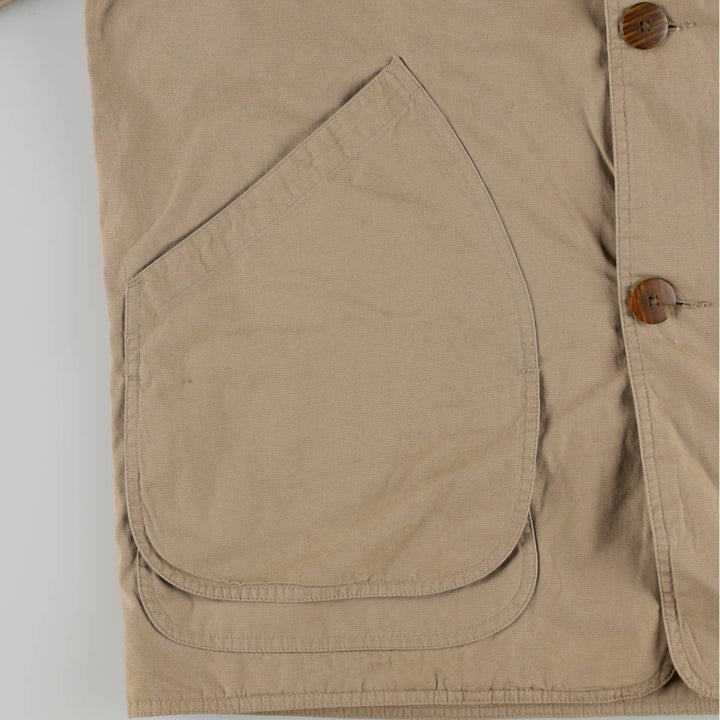 1990'S J.Crew corduroy collar hunting jacket, men's size M equivalent, vintage. cotton Beige type Vintage Second Hand