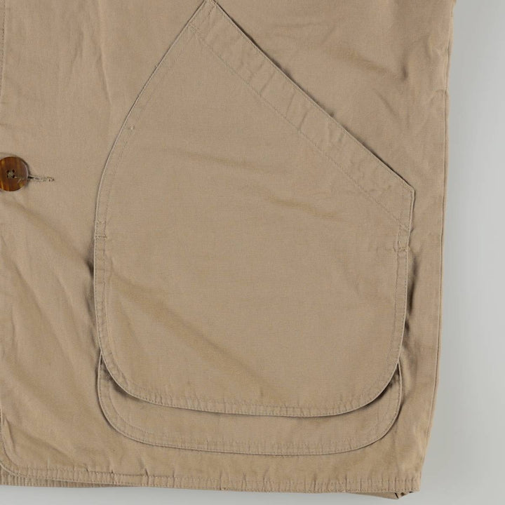 1990'S J.Crew corduroy collar hunting jacket, men's size M equivalent, vintage. cotton Beige type Vintage Second Hand