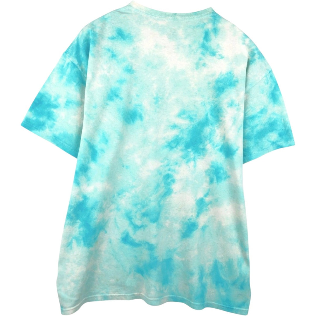 Liquid Blue Alice's Adventures in Wonderland Tie-Dye Pattern Movie T-Shirt (Men's XL equivalent) cotton Blue type light blue Vintage Second Hand