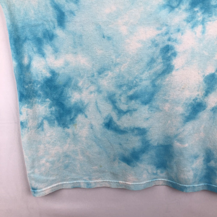 Liquid Blue Alice's Adventures in Wonderland Tie-Dye Pattern Movie T-Shirt (Men's XL equivalent) cotton Blue type light blue Vintage Second Hand