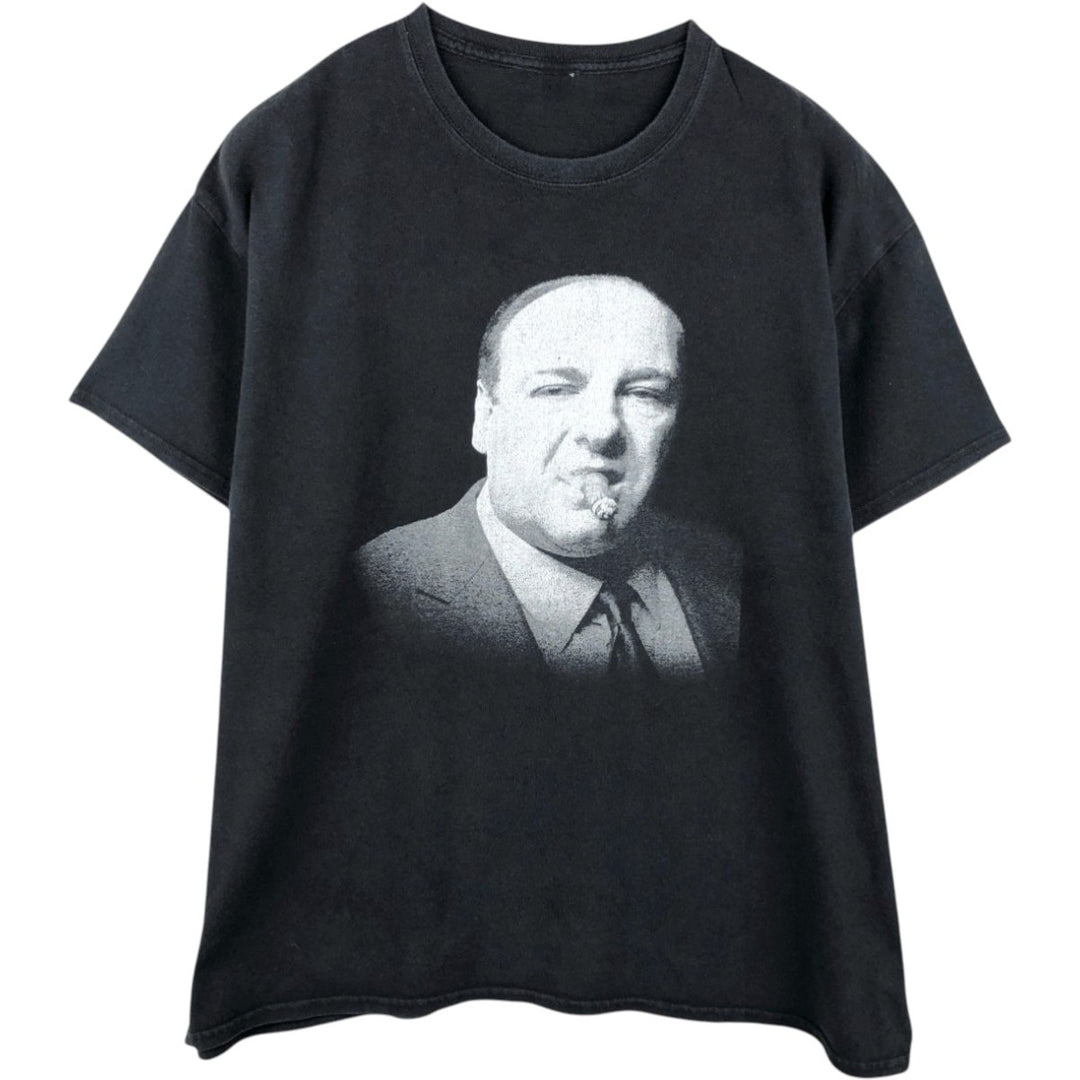 THE SOPRANOS - Melancholy Mafia Movie T-Shirt (Men's XL equivalent) unclear black type Vintage Second Hand
