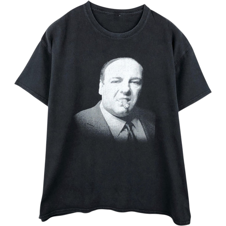 THE SOPRANOS - Melancholy Mafia Movie T-Shirt (Men's XL equivalent) unclear black type Vintage Second Hand