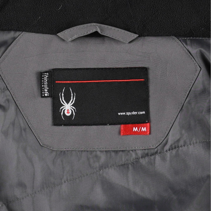 SPYDER Padded Jacket Puffer Jacket Men's Size M polyester Charcoal Vintage Second Hand