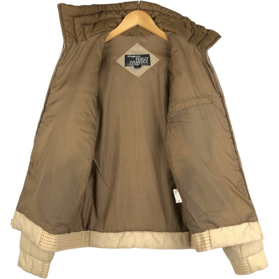 Pacific Trail Wild Horses Padded Jacket Puffer Jacket Men's Size L Nylon brown type Vintage Second Hand