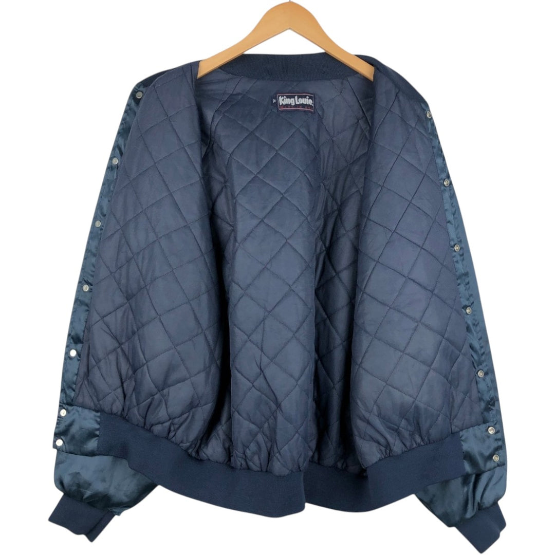 King Louie Sheet Metal Workers Advertising Padded Jacket Puffer Jacket Made in USA Men's XL equivalent Vintage Nylon navy blue type Vintage Second Hand
