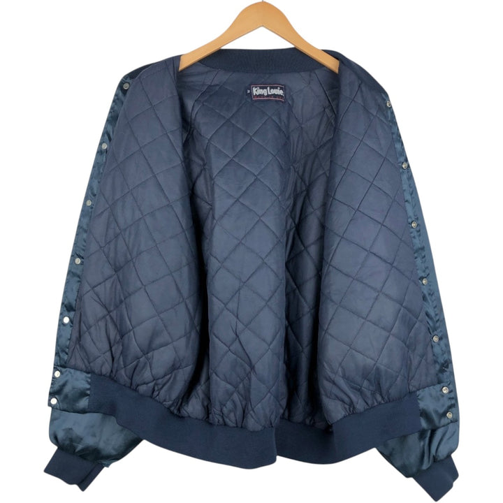 King Louie Sheet Metal Workers Advertising Padded Jacket Puffer Jacket Made in USA Men's XL equivalent Vintage Nylon navy blue type Vintage Second Hand