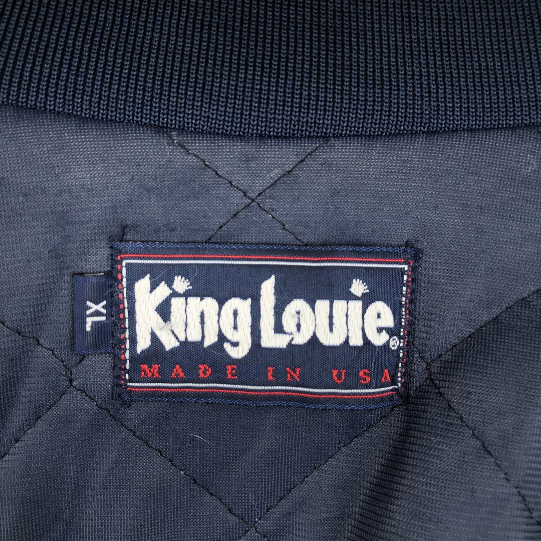 King Louie Sheet Metal Workers Advertising Padded Jacket Puffer Jacket Made in USA Men's XL equivalent Vintage Nylon navy blue type Vintage Second Hand