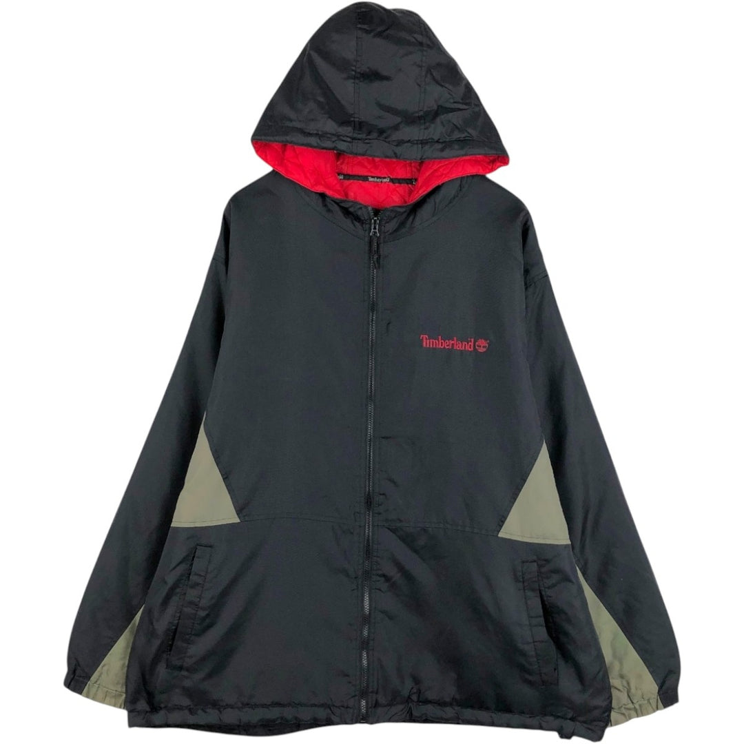 90'S Timberland Weathergear Padded Parka Puffer Jacket, Men's XL equivalent, Vintage Nylon black type Vintage Second Hand