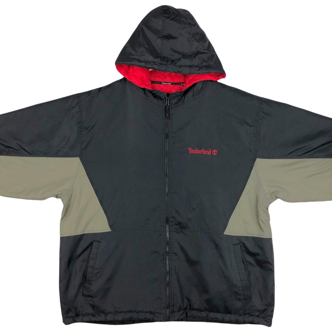90'S Timberland Weathergear Padded Parka Puffer Jacket, Men's XL equivalent, Vintage Nylon black type Vintage Second Hand