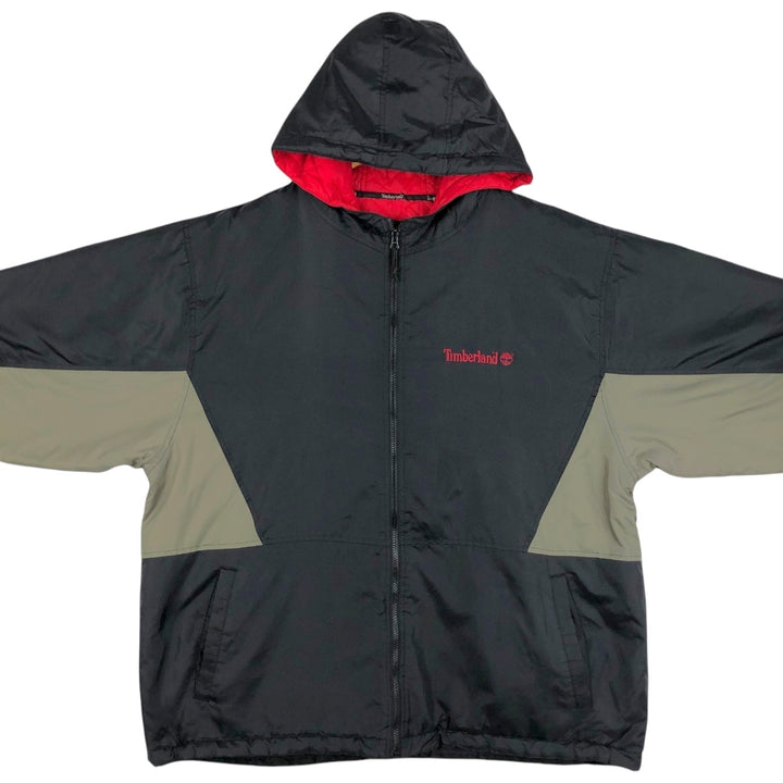 90'S Timberland Weathergear Padded Parka Puffer Jacket, Men's XL equivalent, Vintage Nylon black type Vintage Second Hand