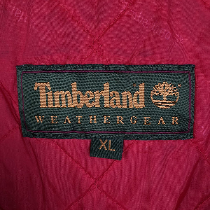 90'S Timberland Weathergear Padded Parka Puffer Jacket, Men's XL equivalent, Vintage Nylon black type Vintage Second Hand