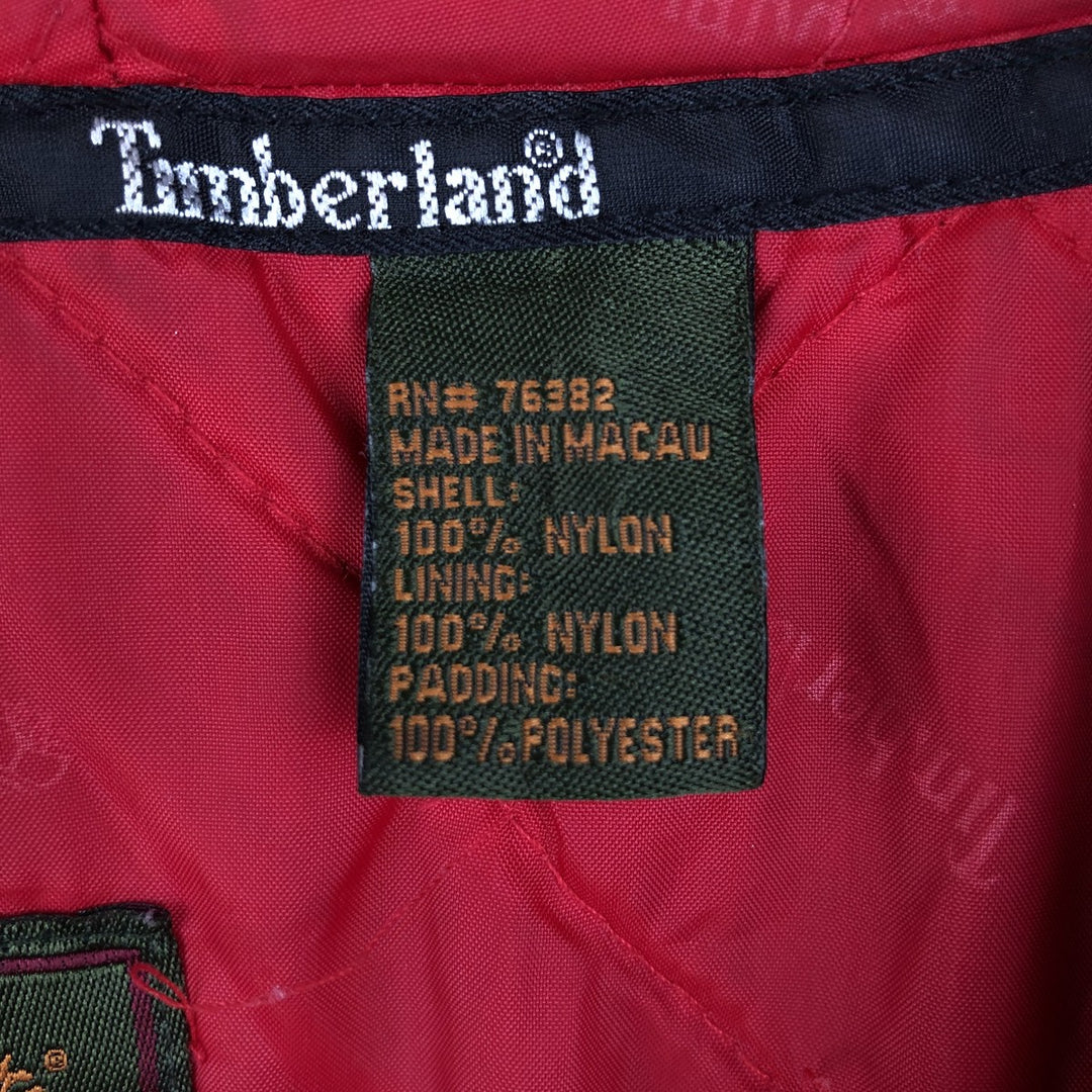 90'S Timberland Weathergear Padded Parka Puffer Jacket, Men's XL equivalent, Vintage Nylon black type Vintage Second Hand