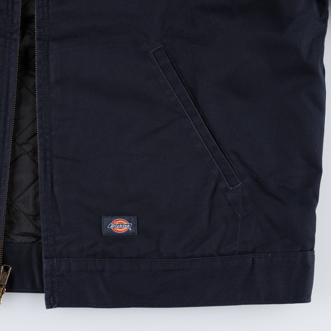 Dickies Eisenhower Jacket, padded work jacket, men's size XL polyester navy blue type Vintage Second Hand