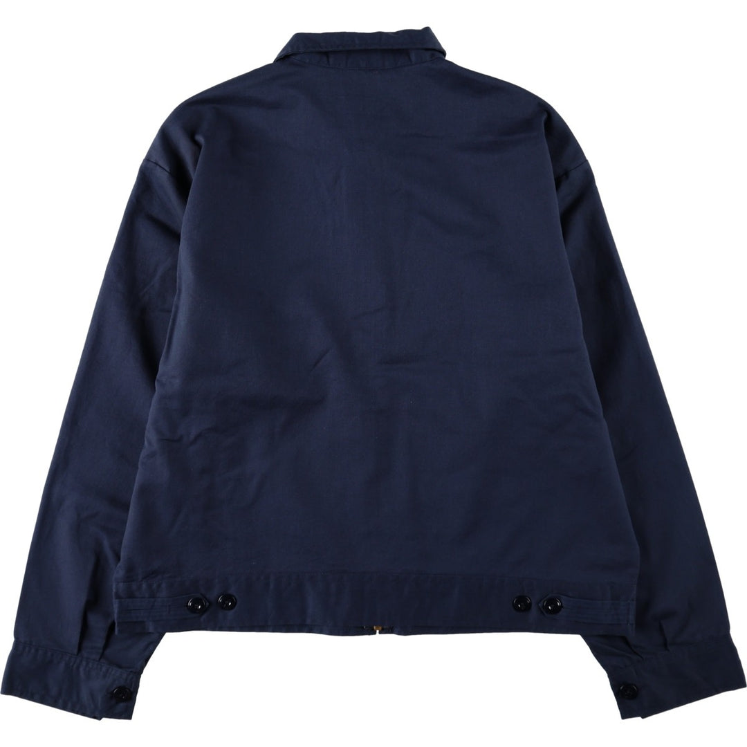 Men's work jacket, equivalent to XXL, vintage style. polyester navy blue type Vintage Second Hand