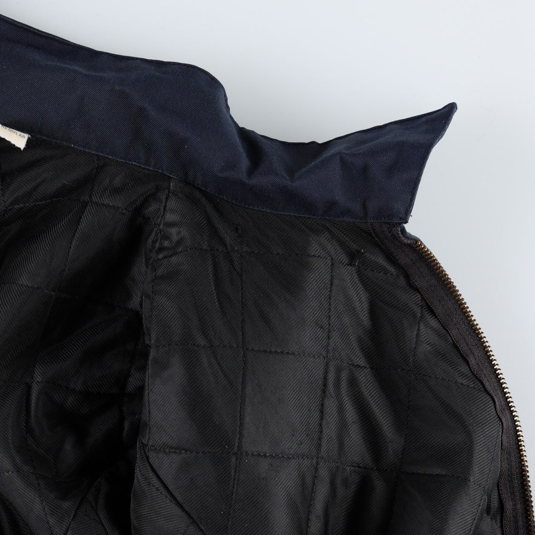 Perfect Padded Work Jacket, Made in USA, Men's Size S (Equivalent), Vintage polyester navy blue type Vintage Second Hand