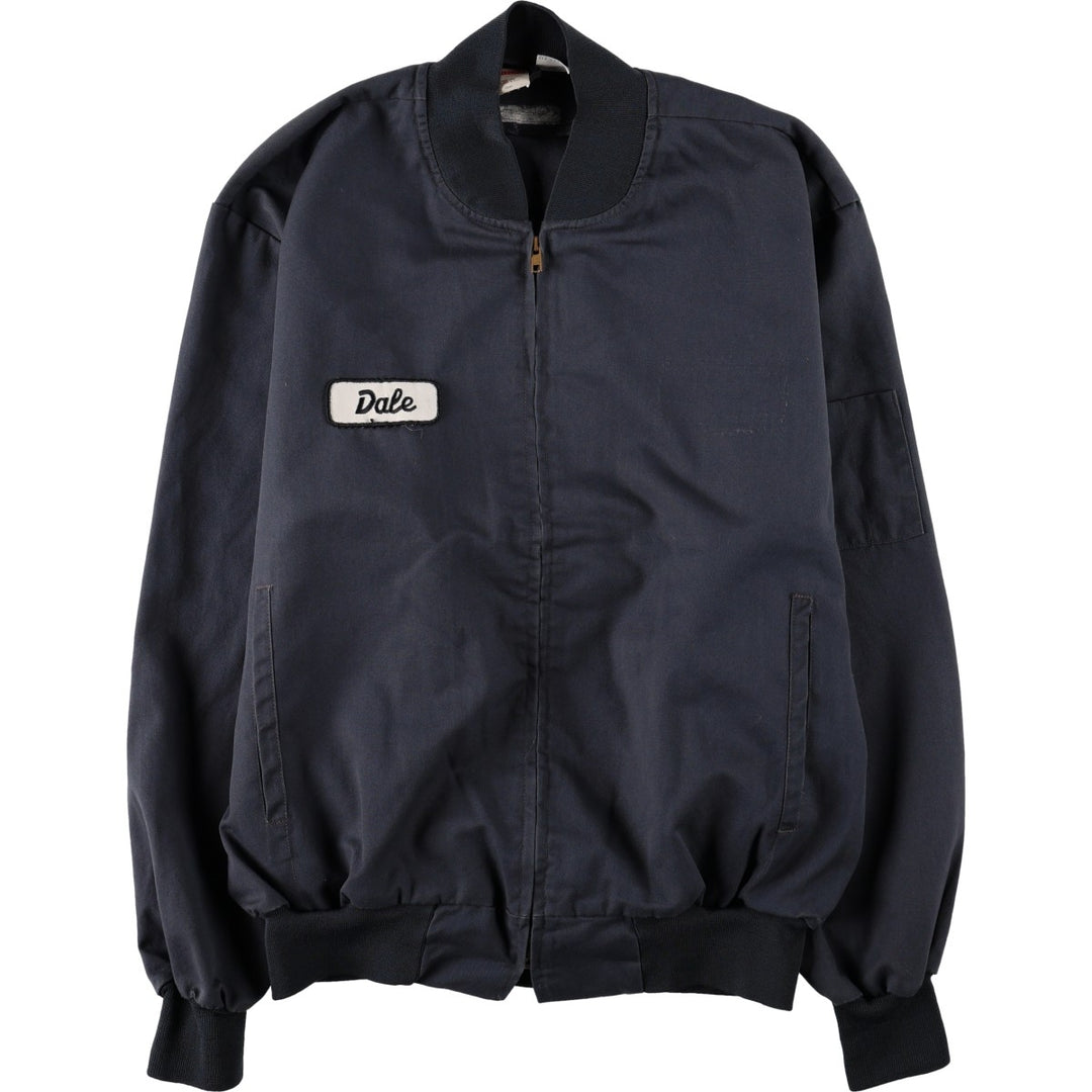70s-80'S UNITOG Work Blouson, Made in USA, Men's XL equivalent, Vintage polyester navy blue type Vintage Second Hand