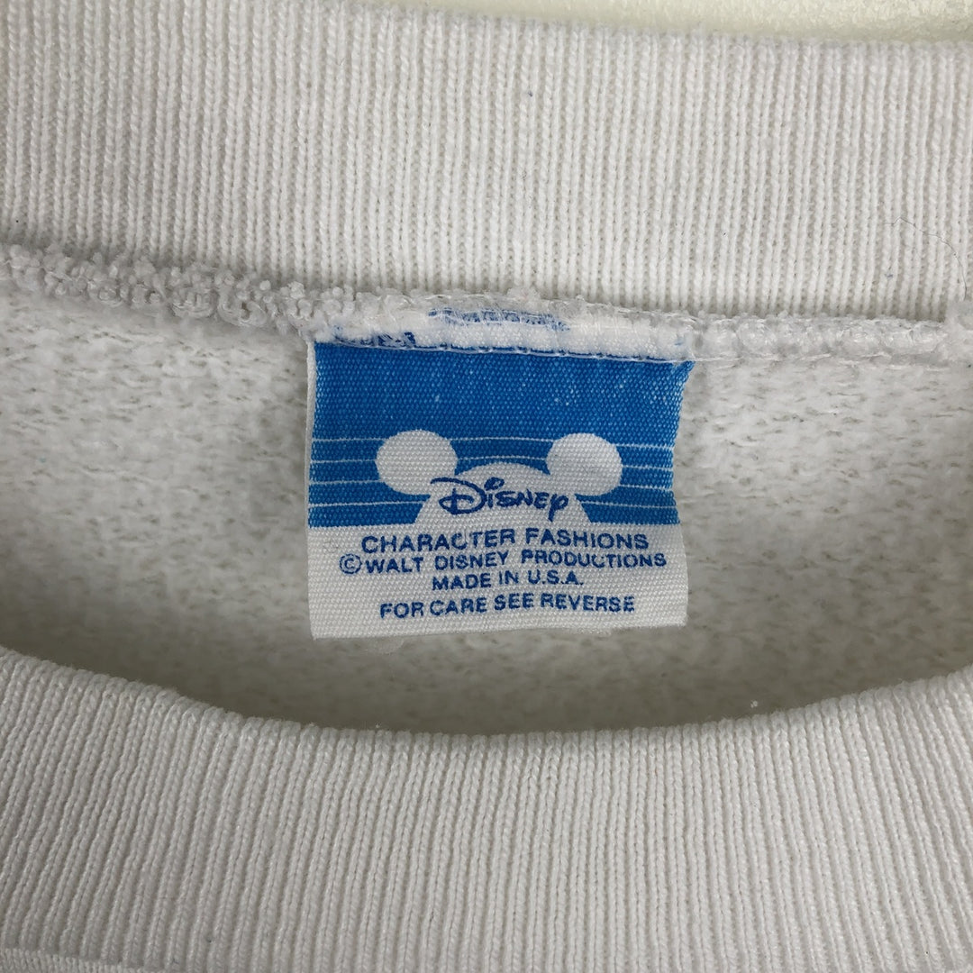 MICKEY MOUSE Mickey Mouse Character Sweatshirt, Made in USA, Men's Size XL (approx.) polyester white type Vintage Second Hand
