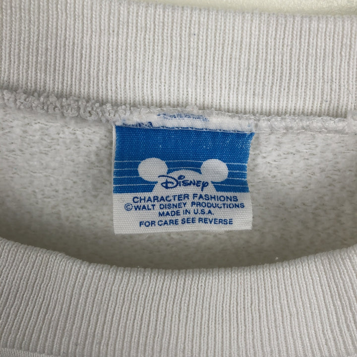 MICKEY MOUSE Mickey Mouse Character Sweatshirt, Made in USA, Men's Size XL (approx.) polyester white type Vintage Second Hand