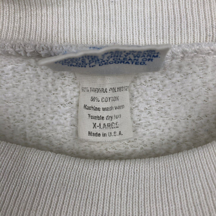 MICKEY MOUSE Mickey Mouse Character Sweatshirt, Made in USA, Men's Size XL (approx.) polyester white type Vintage Second Hand