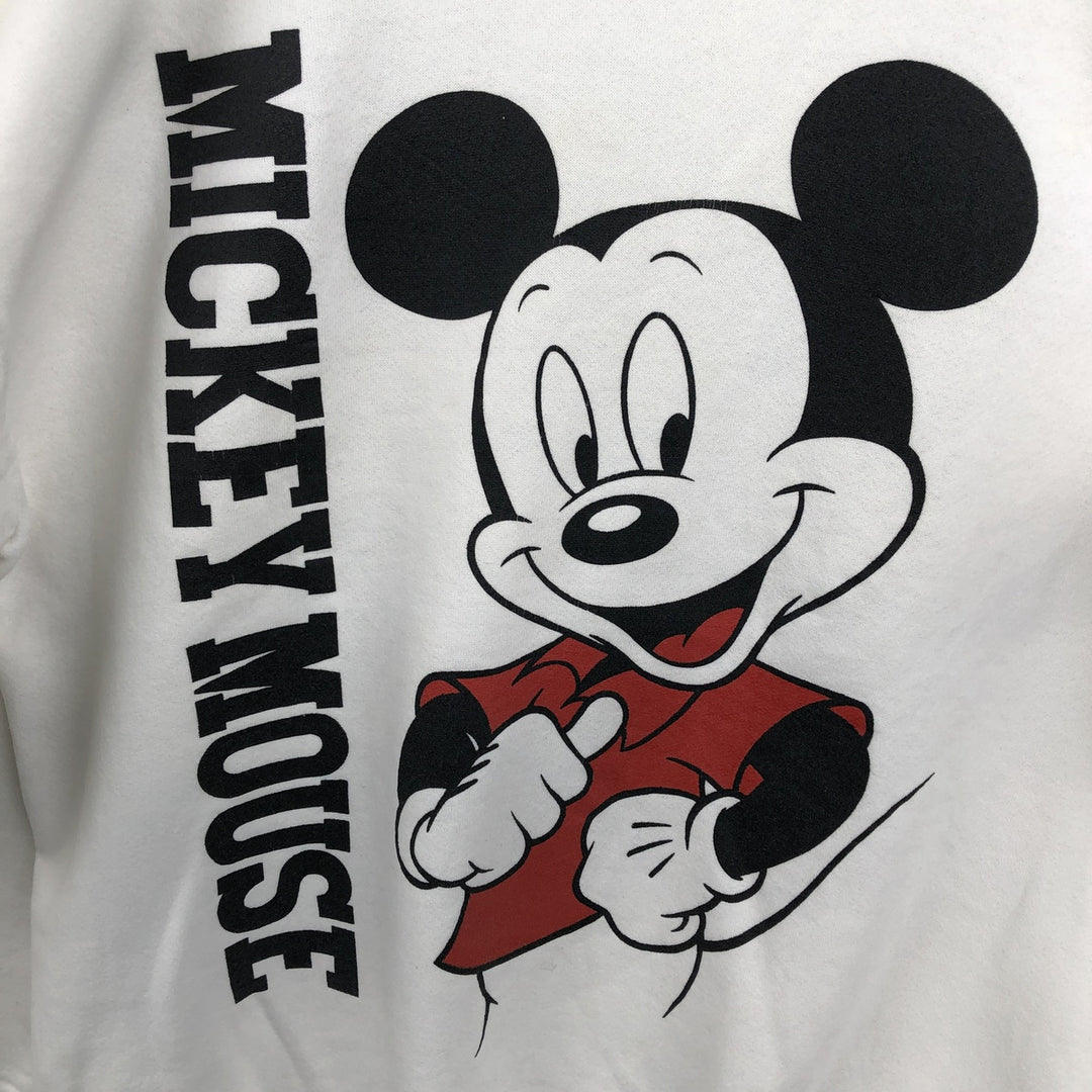 MICKEY MOUSE Mickey Mouse Character Sweatshirt, Made in USA, Men's Size XL (approx.) polyester white type Vintage Second Hand