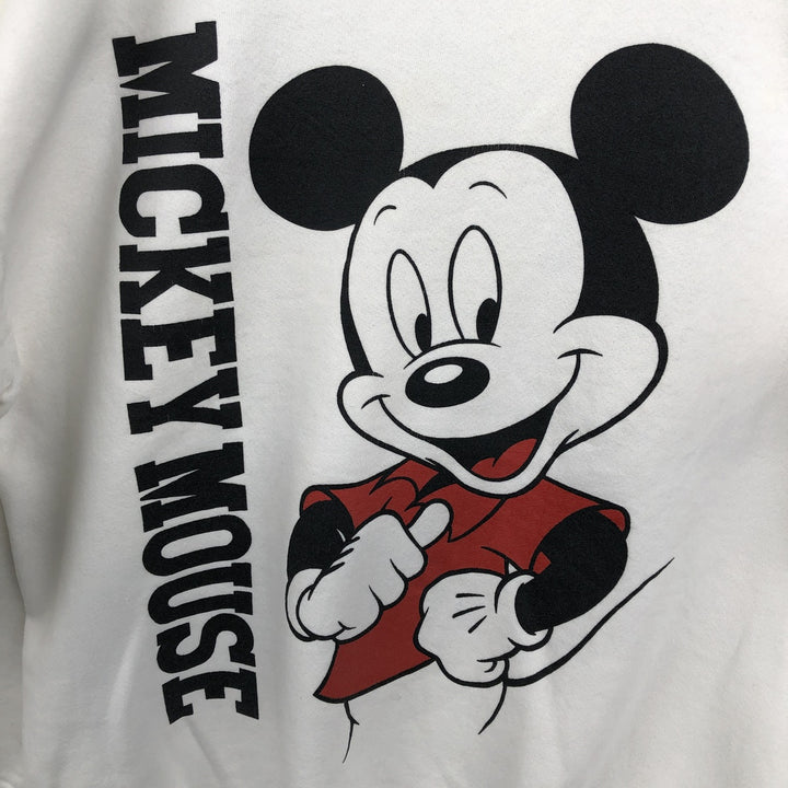 MICKEY MOUSE Mickey Mouse Character Sweatshirt, Made in USA, Men's Size XL (approx.) polyester white type Vintage Second Hand
