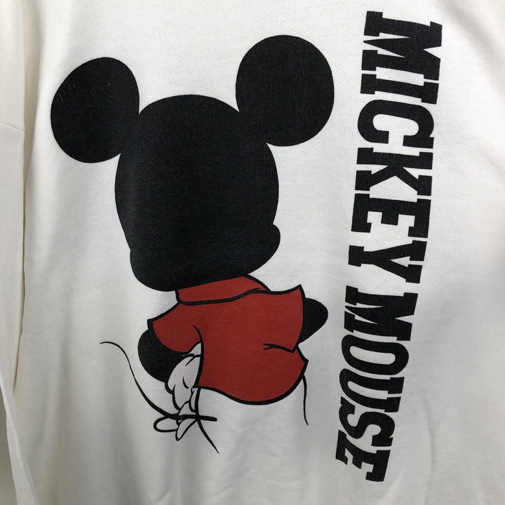 MICKEY MOUSE Mickey Mouse Character Sweatshirt, Made in USA, Men's Size XL (approx.) polyester white type Vintage Second Hand