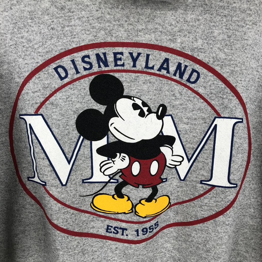 90'S Disney Designs Mickey Mouse Character Sweatshirt Pullover Hoodie, Made in USA, Men's XL equivalent, Vintage cotton gray type Vintage Second Hand
