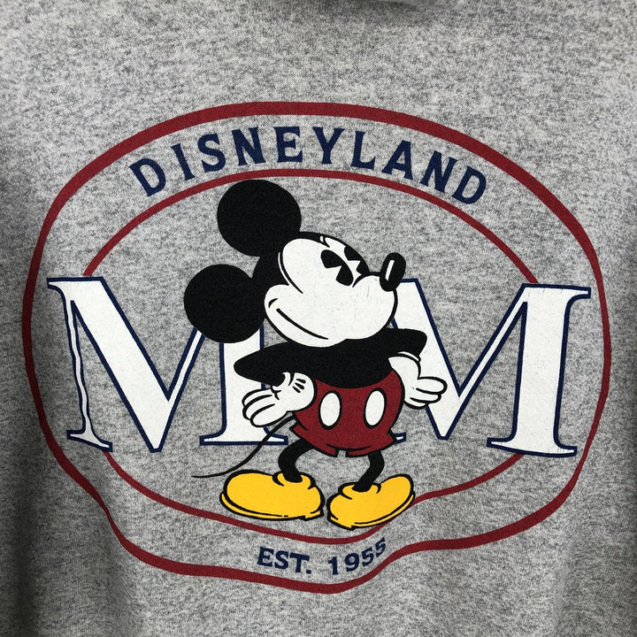 90'S Disney Designs Mickey Mouse Character Sweatshirt Pullover Hoodie, Made in USA, Men's XL equivalent, Vintage cotton gray type Vintage Second Hand