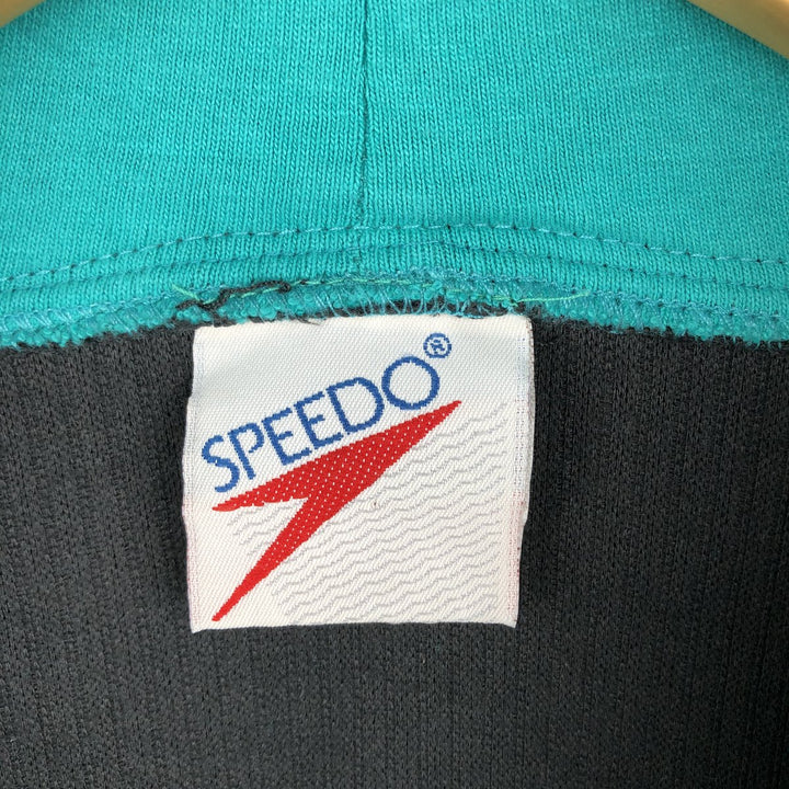 90'S SPEEDO sweatshirt pullover hoodie, made in USA, men's size L equivalent, vintage. cotton black type Vintage Second Hand