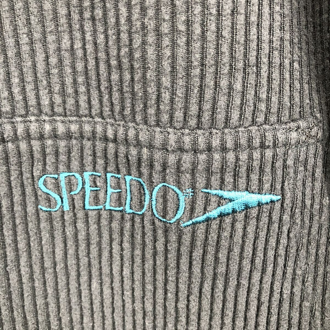 90'S SPEEDO sweatshirt pullover hoodie, made in USA, men's size L equivalent, vintage. cotton black type Vintage Second Hand